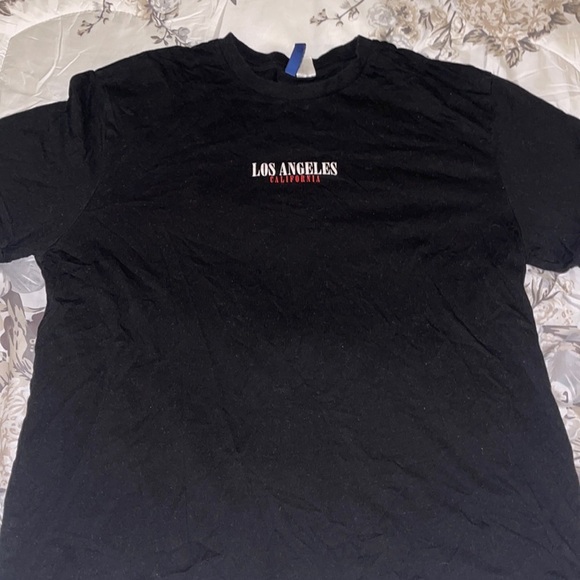 H&M M Los Angeles Tshirt Black - Picture 2 of 4